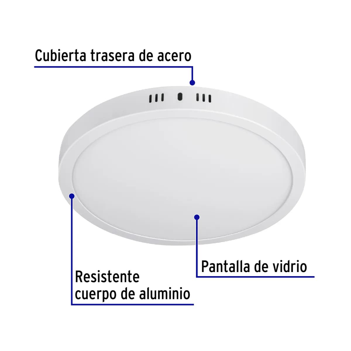 Luminario LED Redondo Blanco 6500 K 24 W Volteck - 46717