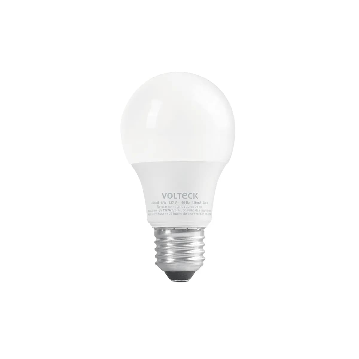 Foco LED 8 W (60 W) A19 con 3 Tonos de Luz Volteck - 49036