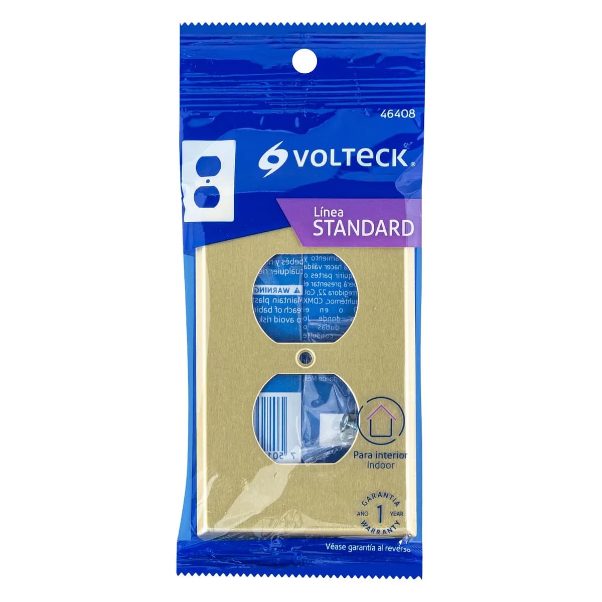 Placa Dúplex de Aluminio Estándar Volteck - 46408