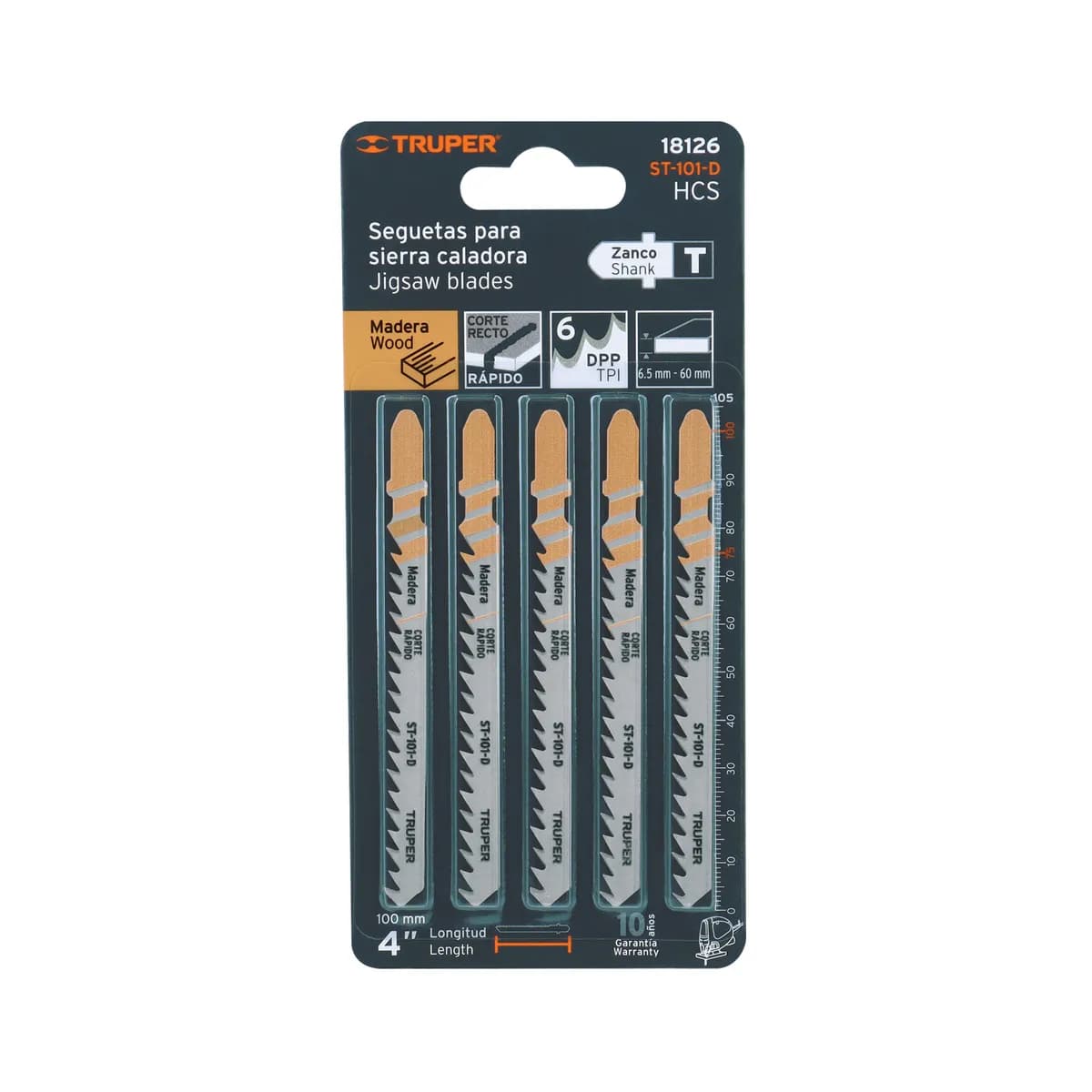 Blíster con 5 Seguetas 6 DPP para Madera Zanco T Truper - 18126