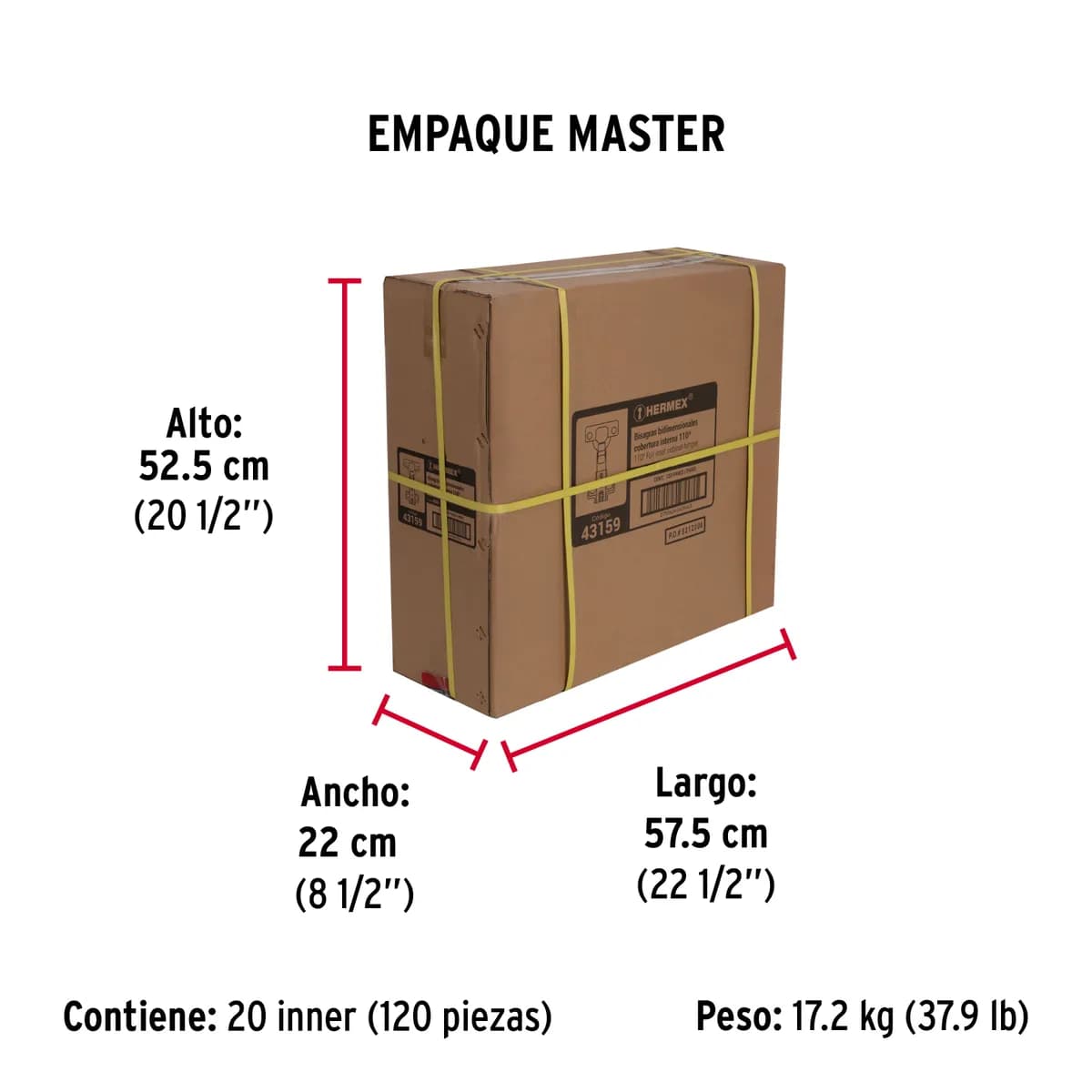 Bolsa con 2 Bisagras Bidimensionales 110° Truper - 43159