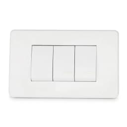 Apagador de Escalera c/Placa Blanco Argos 3 Vías