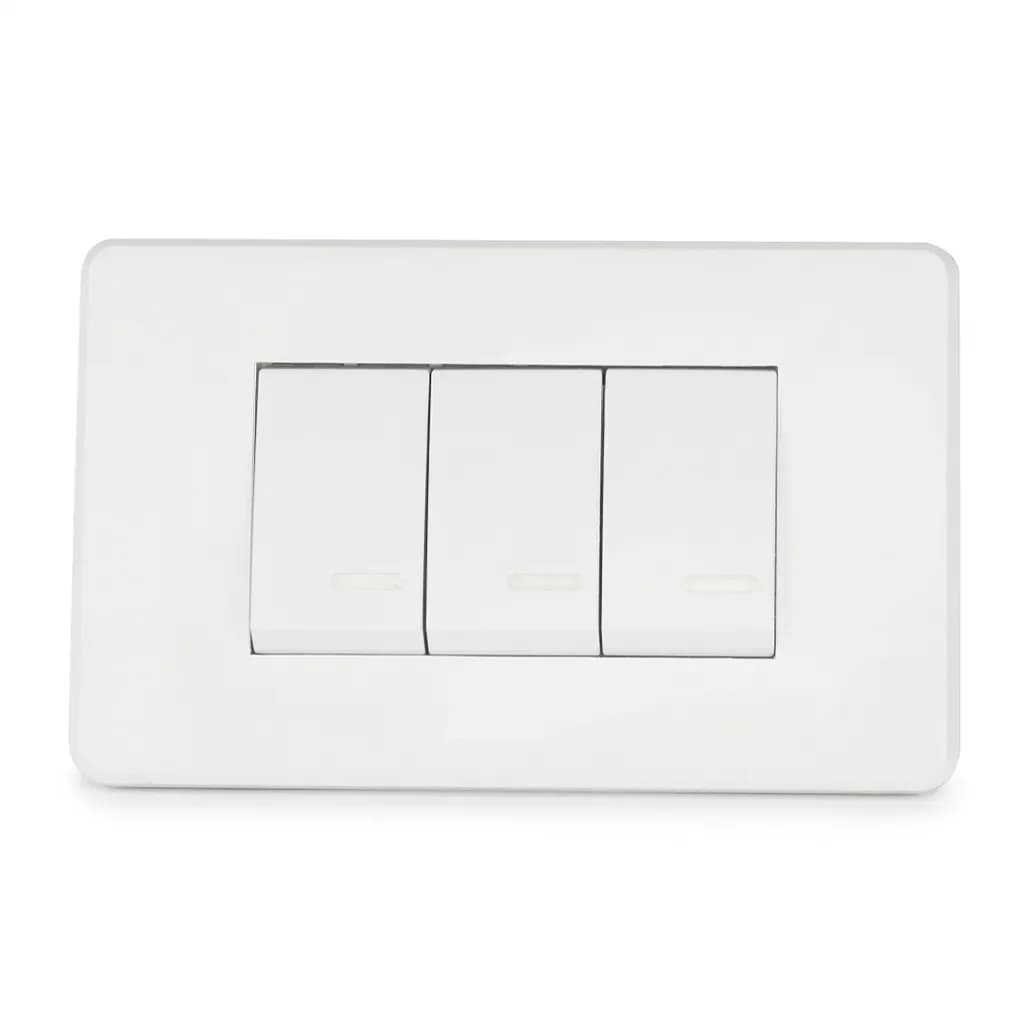 Apagador de Escalera c/Placa Blanco Argos 3 Vías