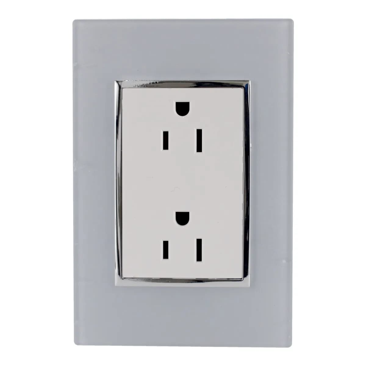 Placa Venecia Blanco con Contacto Doble Santul - 4474