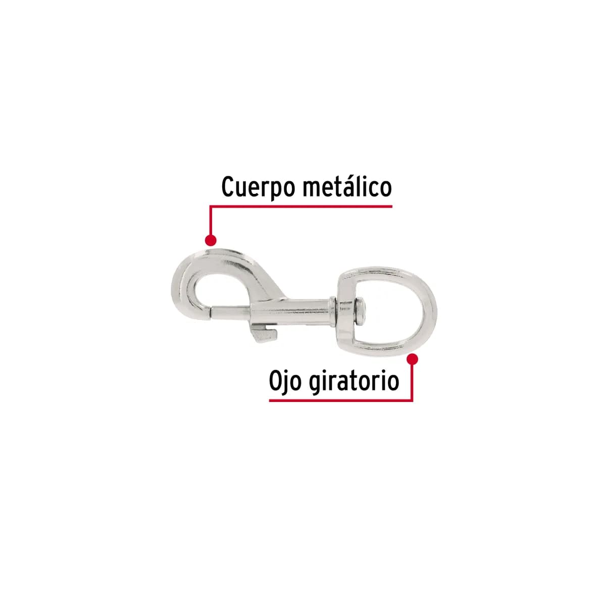 Bandola de Zinc Giratoria 7/8" Fiero - 44032