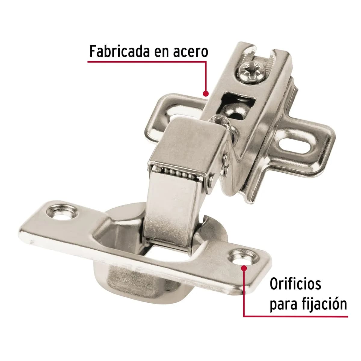 Bolsa con 2 Bisagras Bidimensionales 110° Truper - 43159