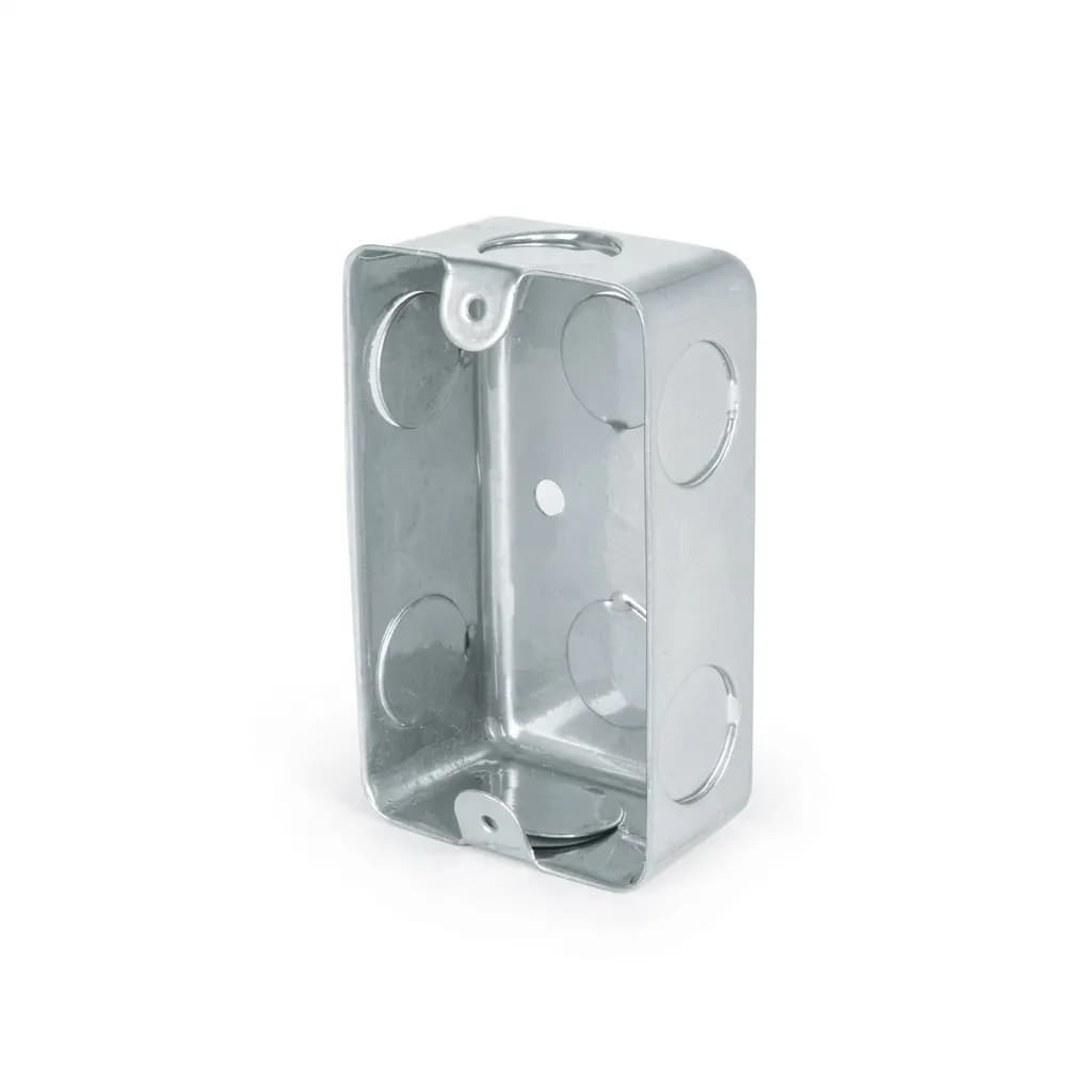 Chalupa Galvanizada 2x4 Knock Outs 1/2 y 3/4 Gris