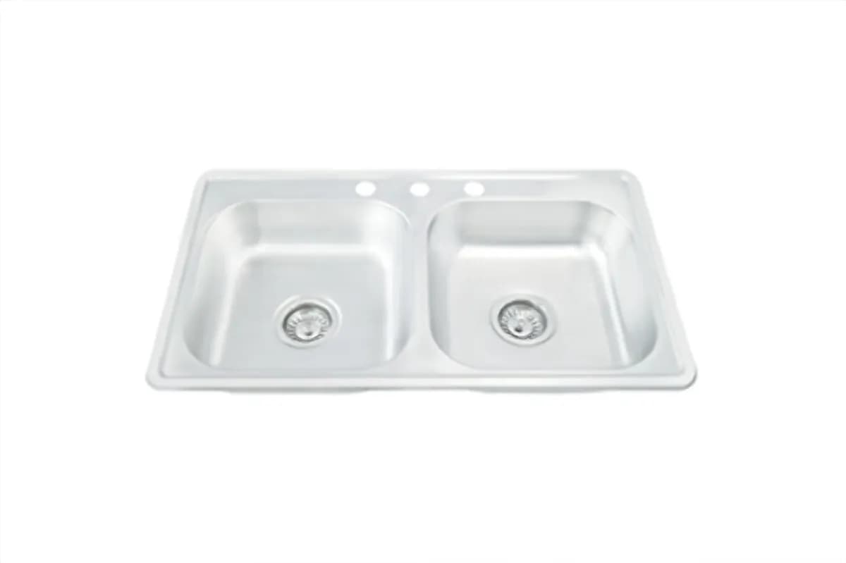 Tarja Doble de Acero Inoxidable Calibre 22 84x84 cm MEER - TD8448