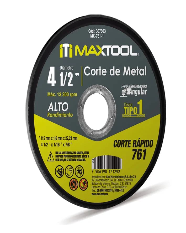 Disco de Corte de Metal 4 1/2" x 1 mm AKSI - 307802