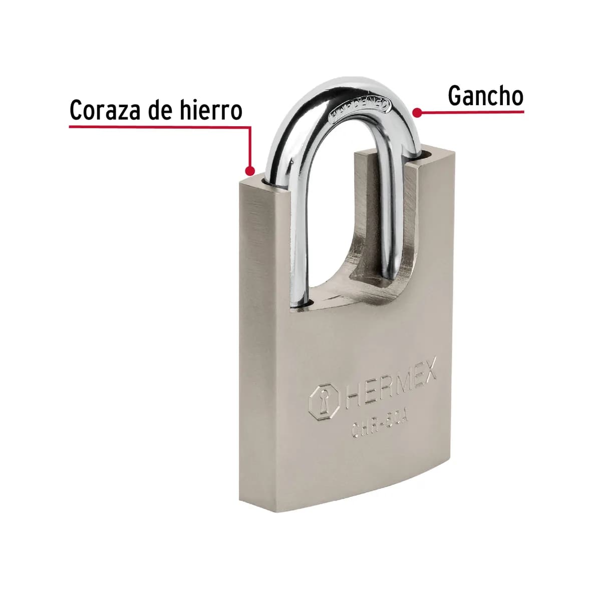 Candado de Hierro 50 mm con Coraza Hermex - 43313