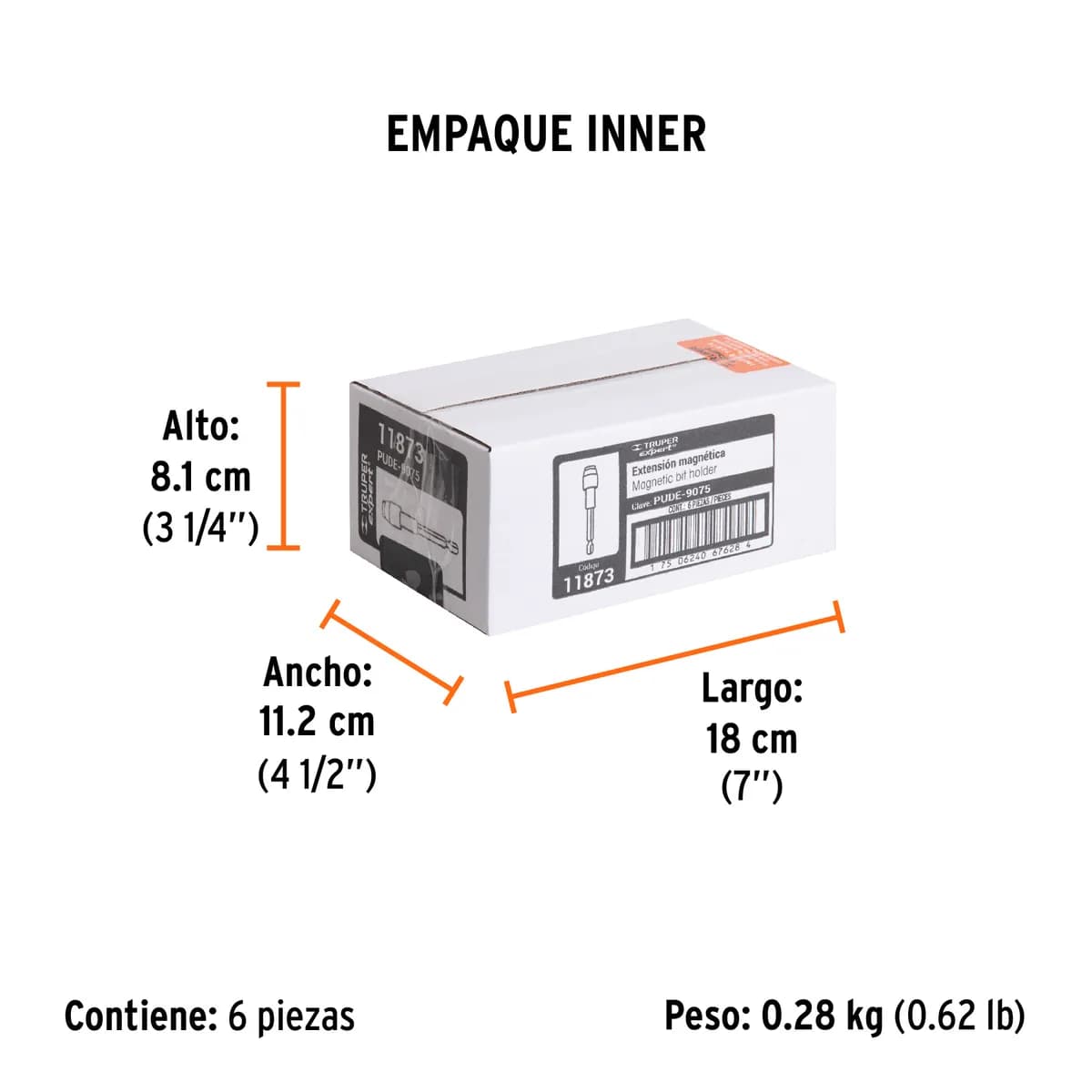 Extensión Magnética para Puntas de Cambio Rápido 3" Truper - 11873