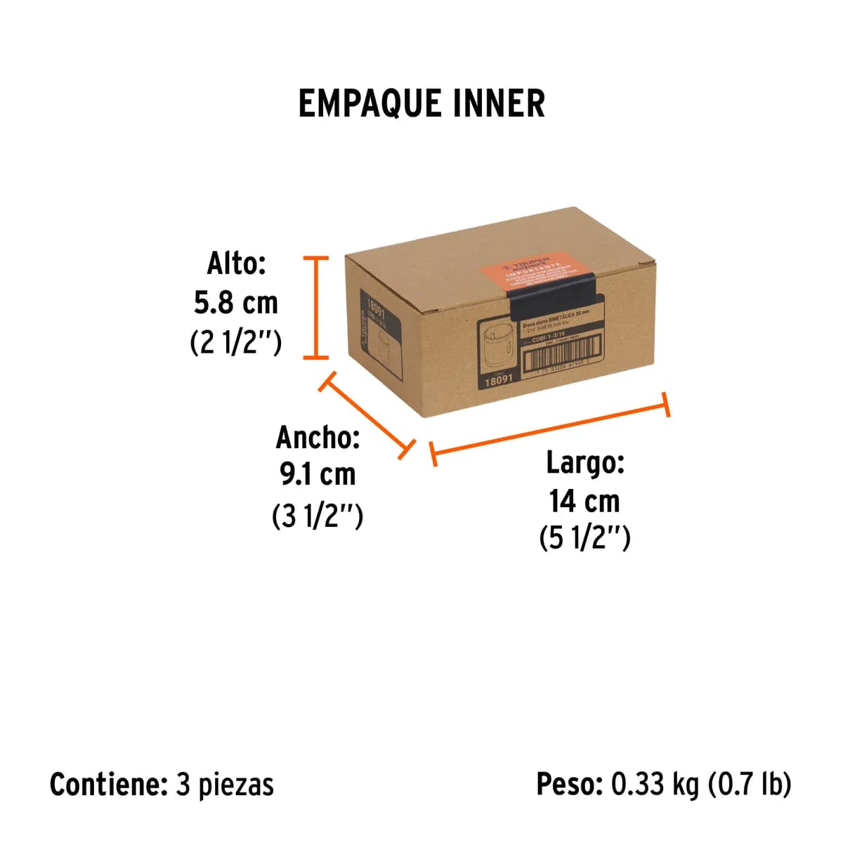 Brocasierra Bimetálica Expert 1 3/16" Truper - 18091