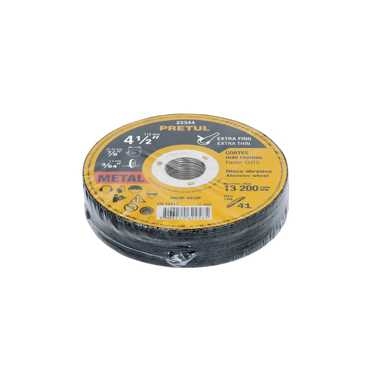 Disco de Corte Fino 4 1/2" Pretul - 22344