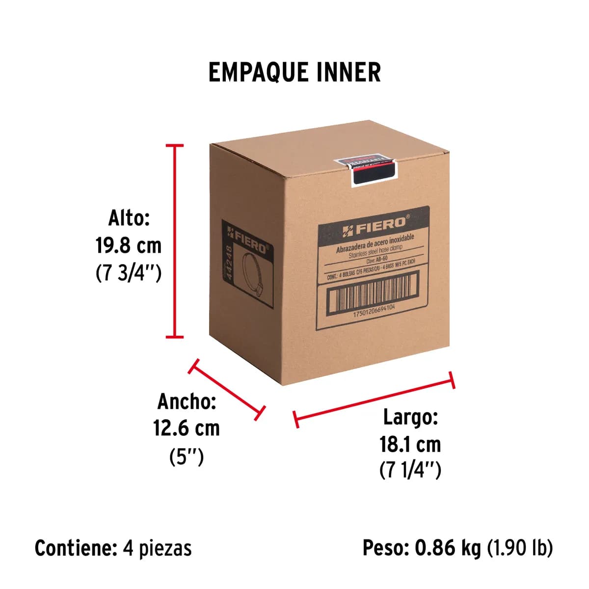 Bolsa con 5 Abrazaderas sin Fin Reforzadas #60 Truper - 44248