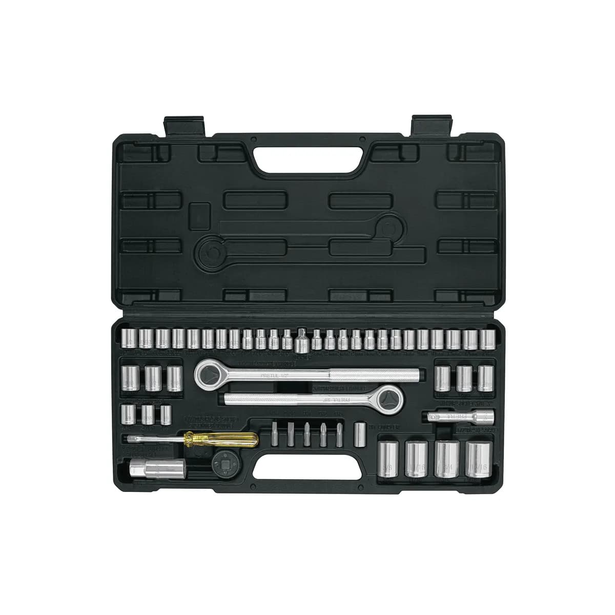 Juego de 51 Herramientas 1/4", 3/8" y 1/2" para Mecánico Pretul - 24219