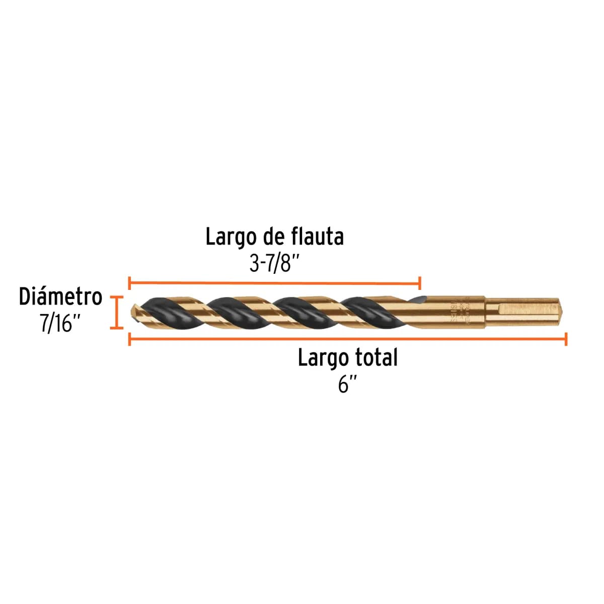 Broca HSS 7/16" Trugold para Metal Truper Expert - 11158