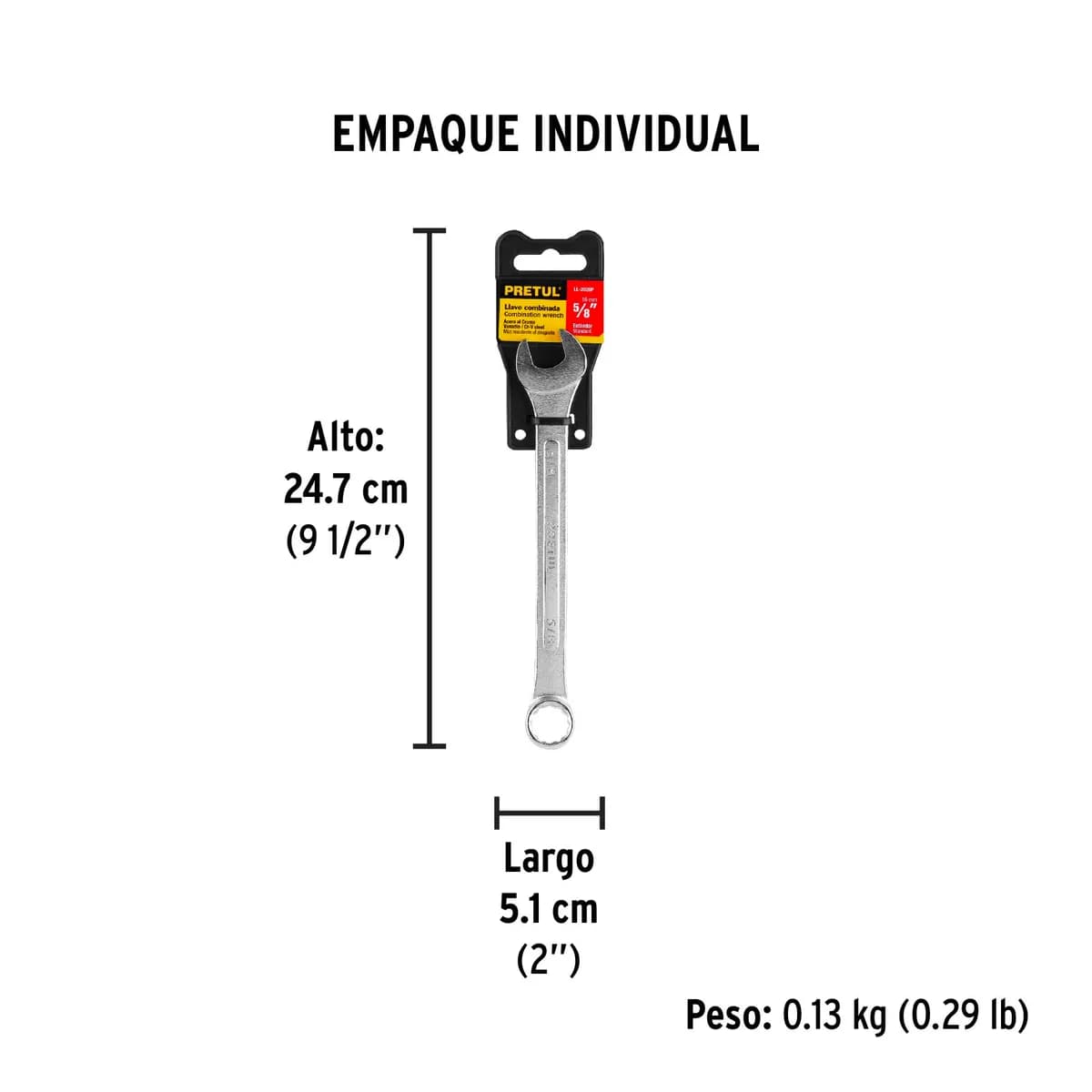 Llave Combinada 5/8" Pretul LL-2020P - 21886