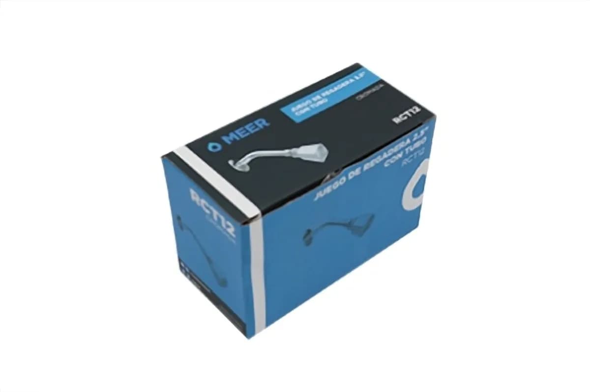 Juego de Regadera Cuadrada 2.5" con Brazo y Chapetón MEER - RCT12