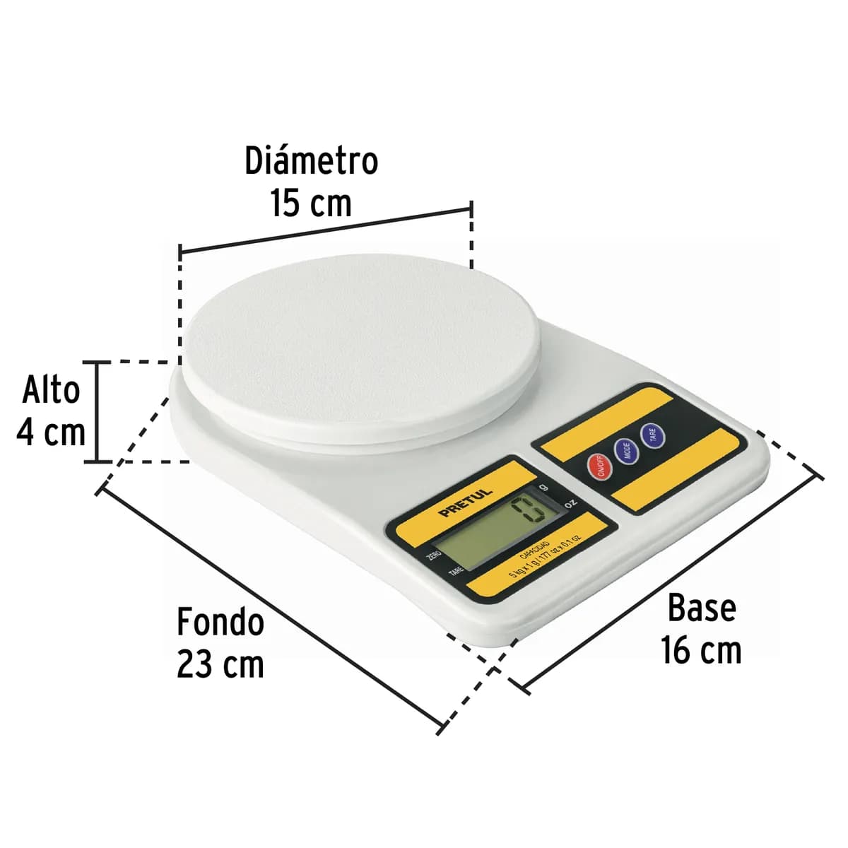 Báscula Digital para Cocina 5 kg Pretul - 28309