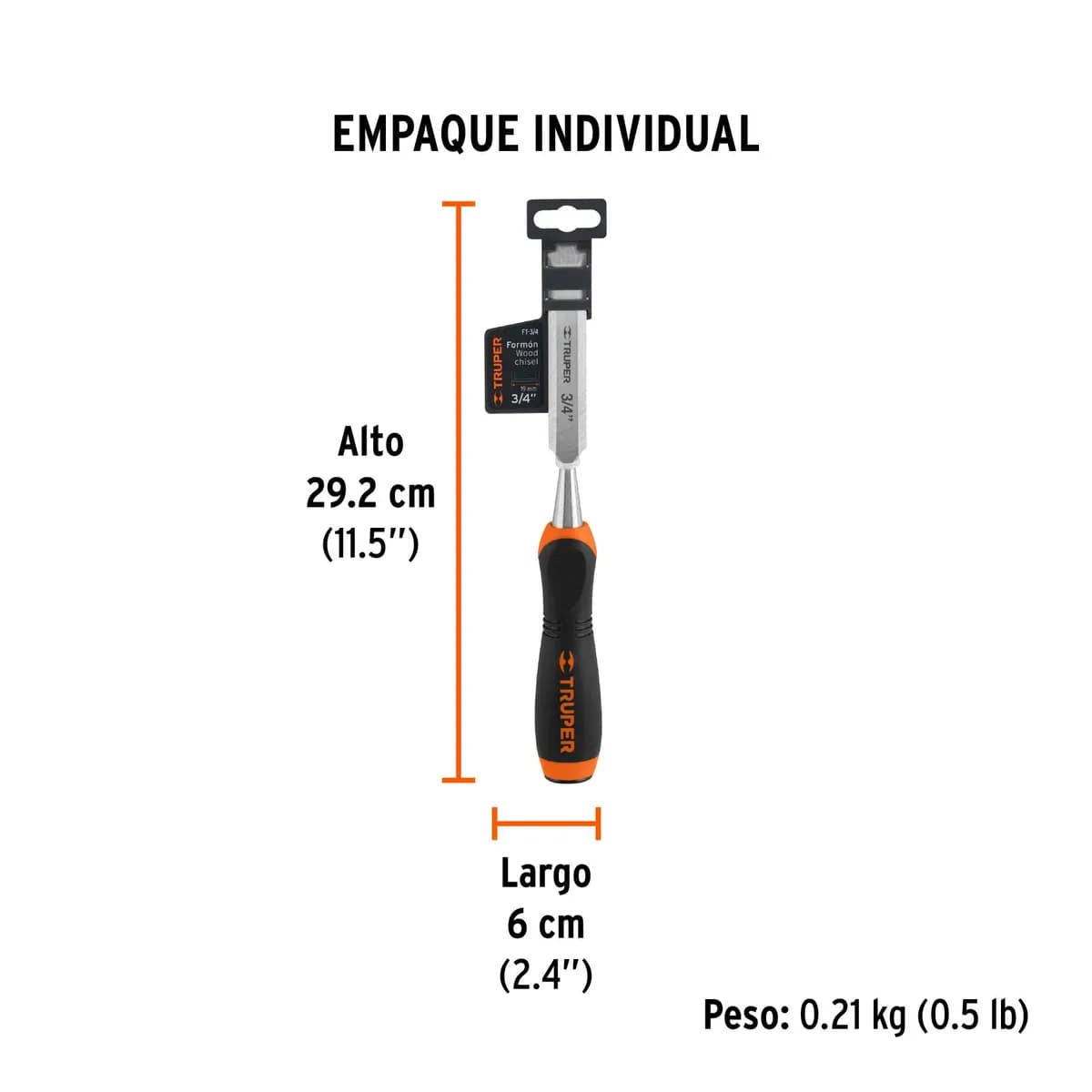 Formón 3/4" Mango Comfort Grip Truper - 14627