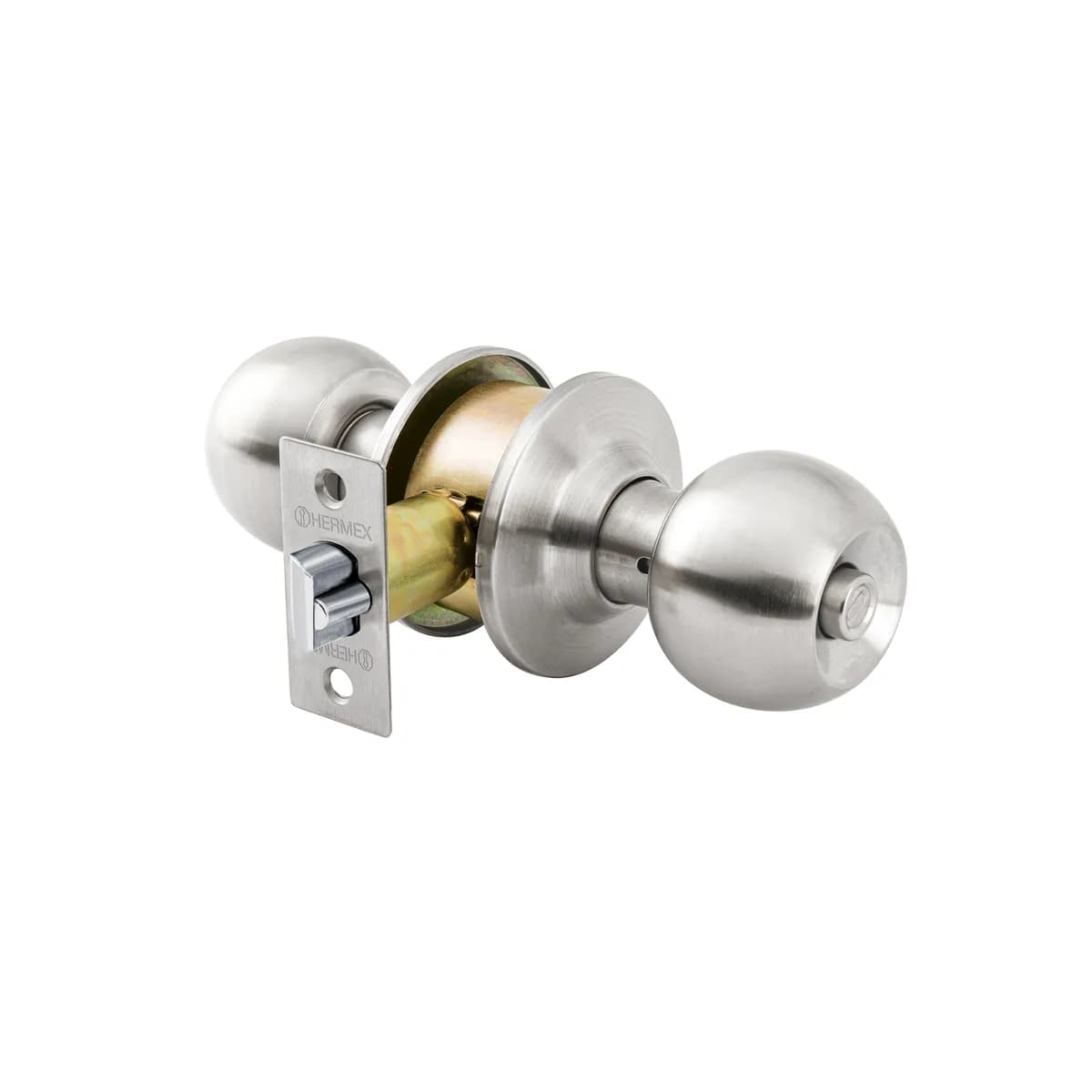 Cerradura Tipo Esfera de Acero Inoxidable para Recámara Hermex Truper - 43464