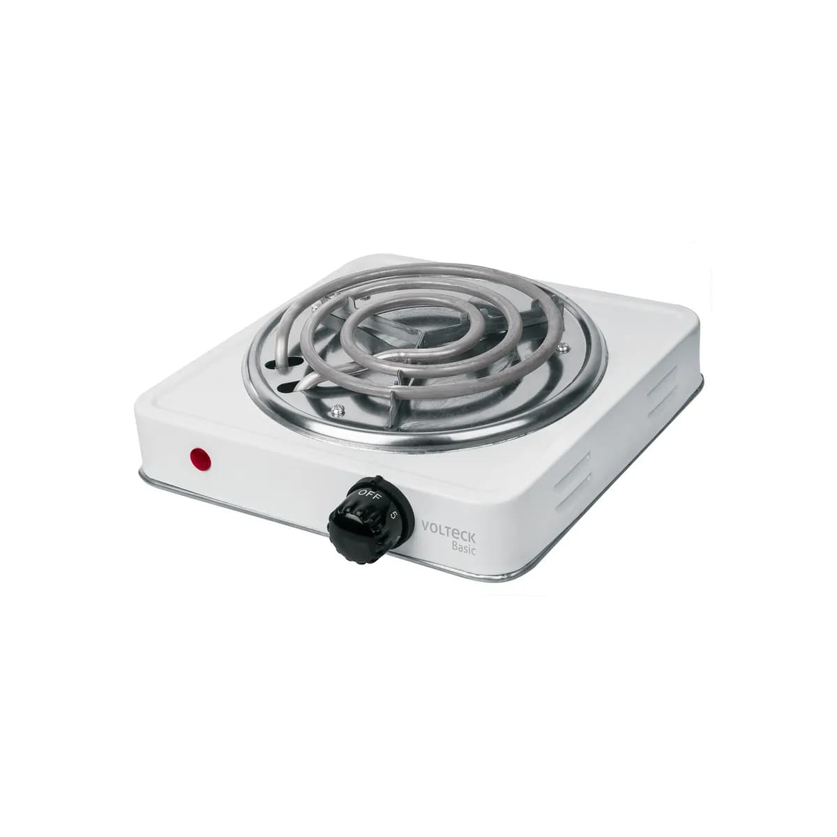 Parrilla Eléctrica 1 Quemador de Espiral Blanca Volteck - 23031