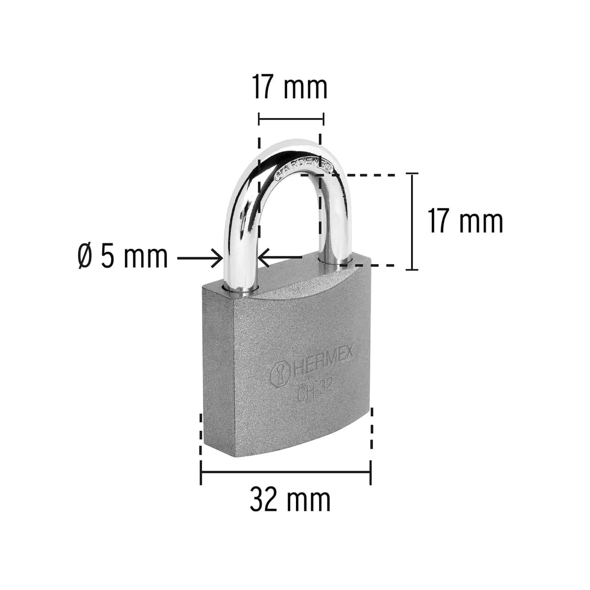 Candado de Hierro 32 mm Hermex - 43792