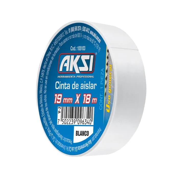 Cinta de Aislar Negra 19 mm x 9 Metros AKSI - 105101