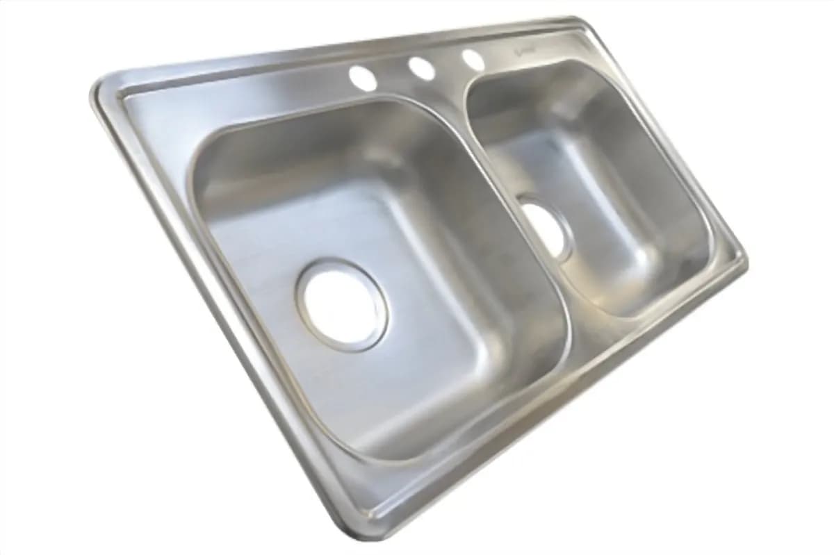 Tarja Doble de Acero Inoxidable Calibre 22 84x84 cm MEER - TD8448