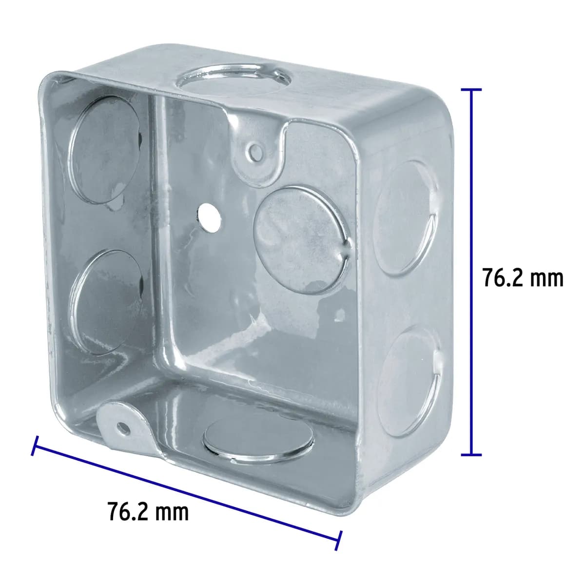 Caja de Registro Cuadrada 3" x 3" Galvanizada Volteck - 45008