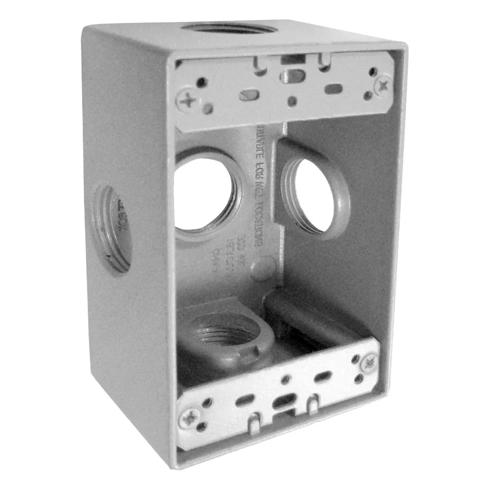 Caja Rectangular 3 Orificios 1/2" de Aluminio Argos - 9840010