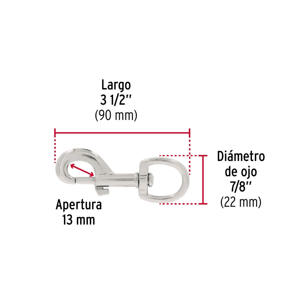 Bandola de Zinc Giratoria 7/8" Fiero - 44032