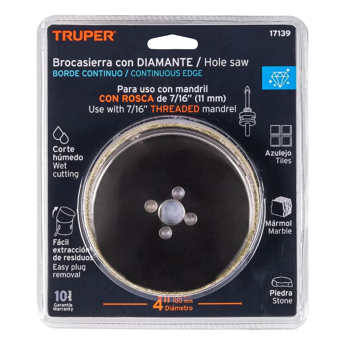 Brocasierra de Diamante 4" Truper - 17139