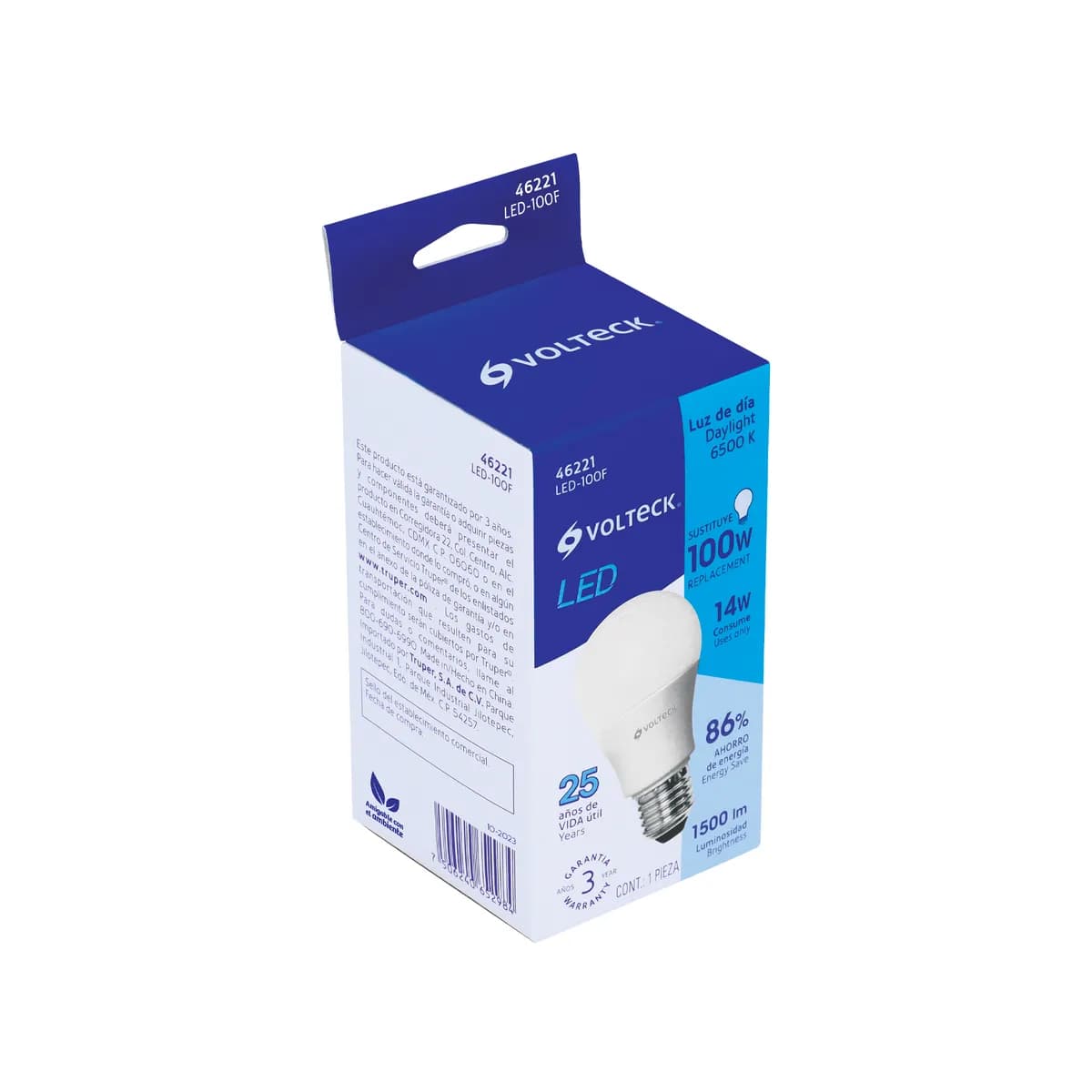 Foco LED 18 W 6500 K 1900 lm Luz Blanca Volteck - 46222