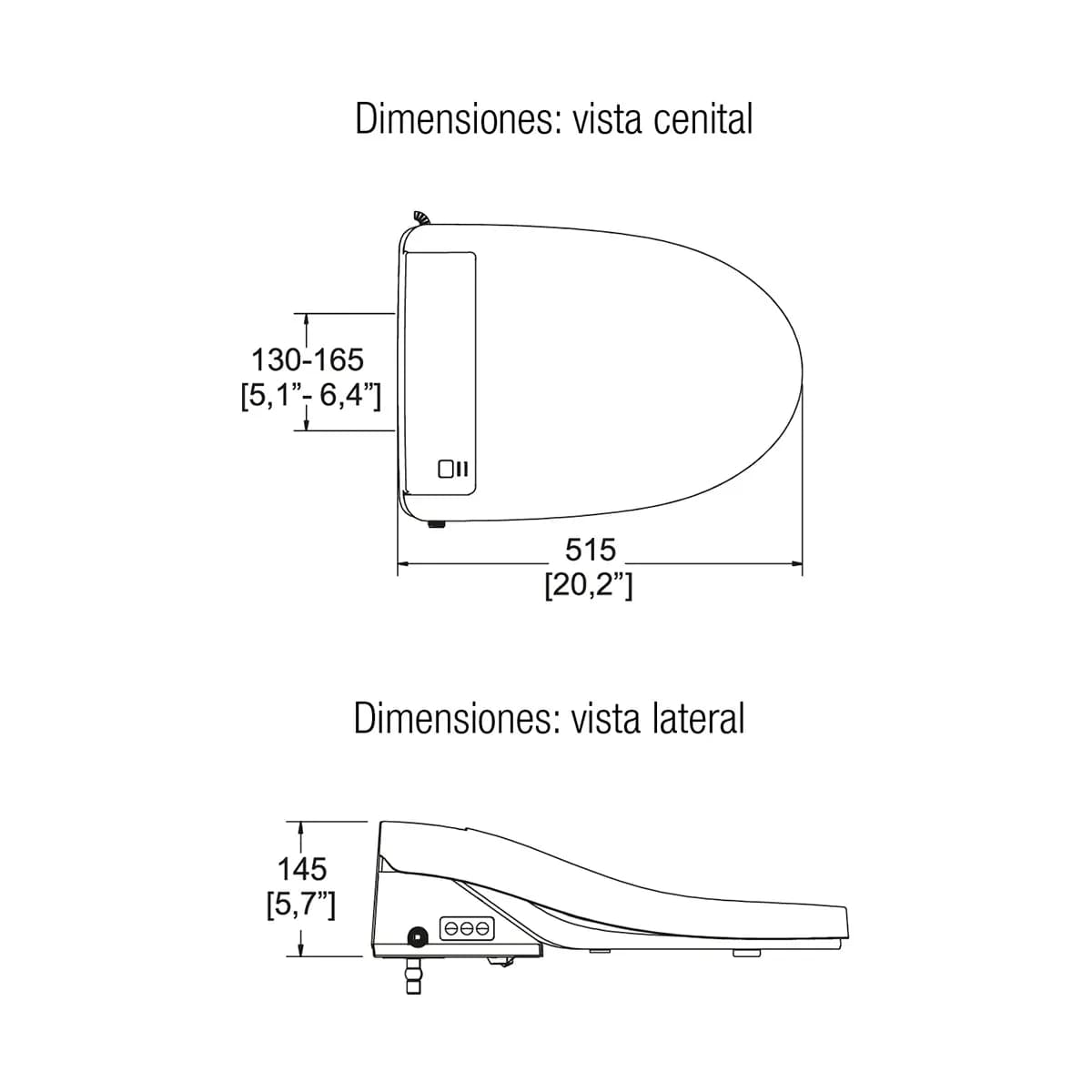 Asiento Alargado con Cierre Estándar Blanco Helvex - H-AT2