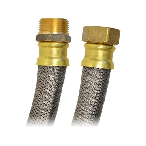 Conector Flexible Hidro COFLEX 1" N.P.T. x 1" F.I.P. Trenzado Vinilo Reforzado