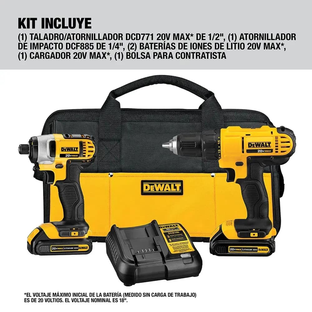 Juego de Rotomartillo y Atornillador DeWalt - DW-DCK2490D2