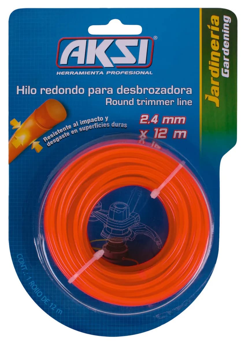 Hilo Redondo para Desbrozadora 0.105" (2.7 mm) AKSI - 107304