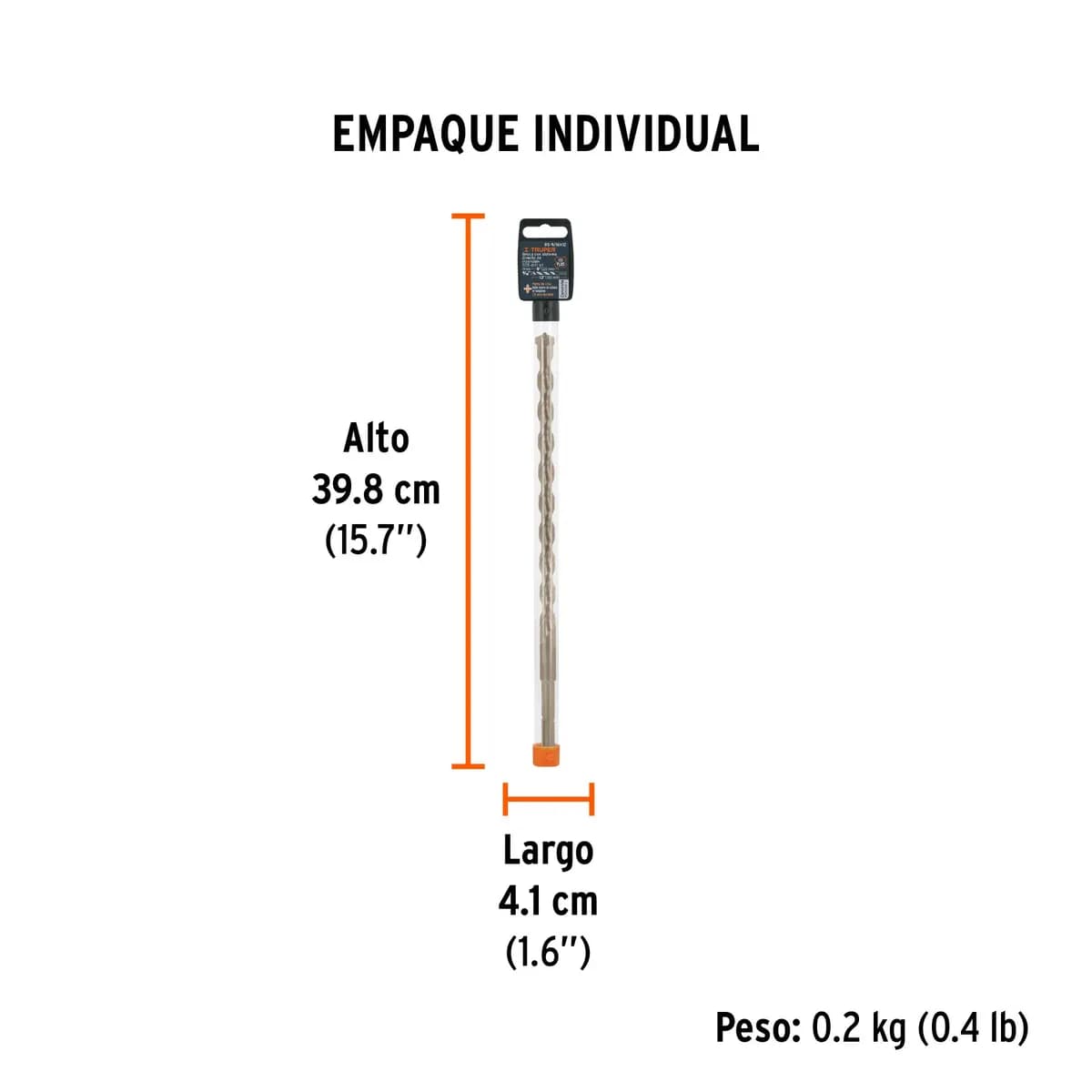 Broca SDS Plus 9/16" x 12" Truper - 11274