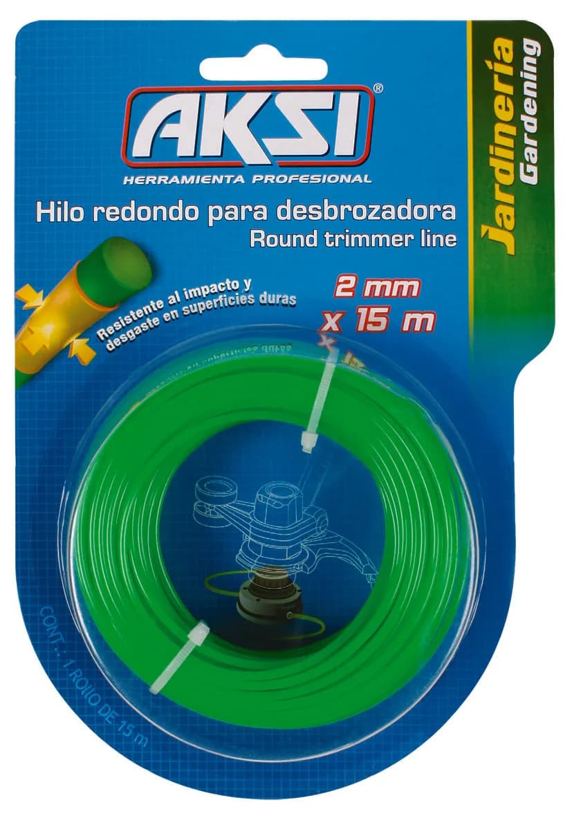 Hilo Redondo para Desbrozadora 0.095" (2.4 mm) AKSI - 107303