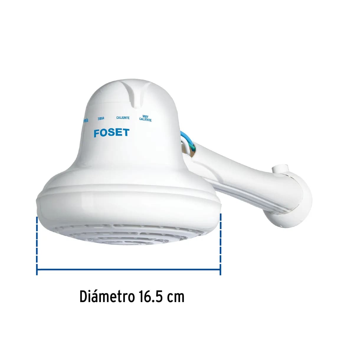 Regadera Eléctrica 4 Temperaturas 16.5 cm Foset - 40237