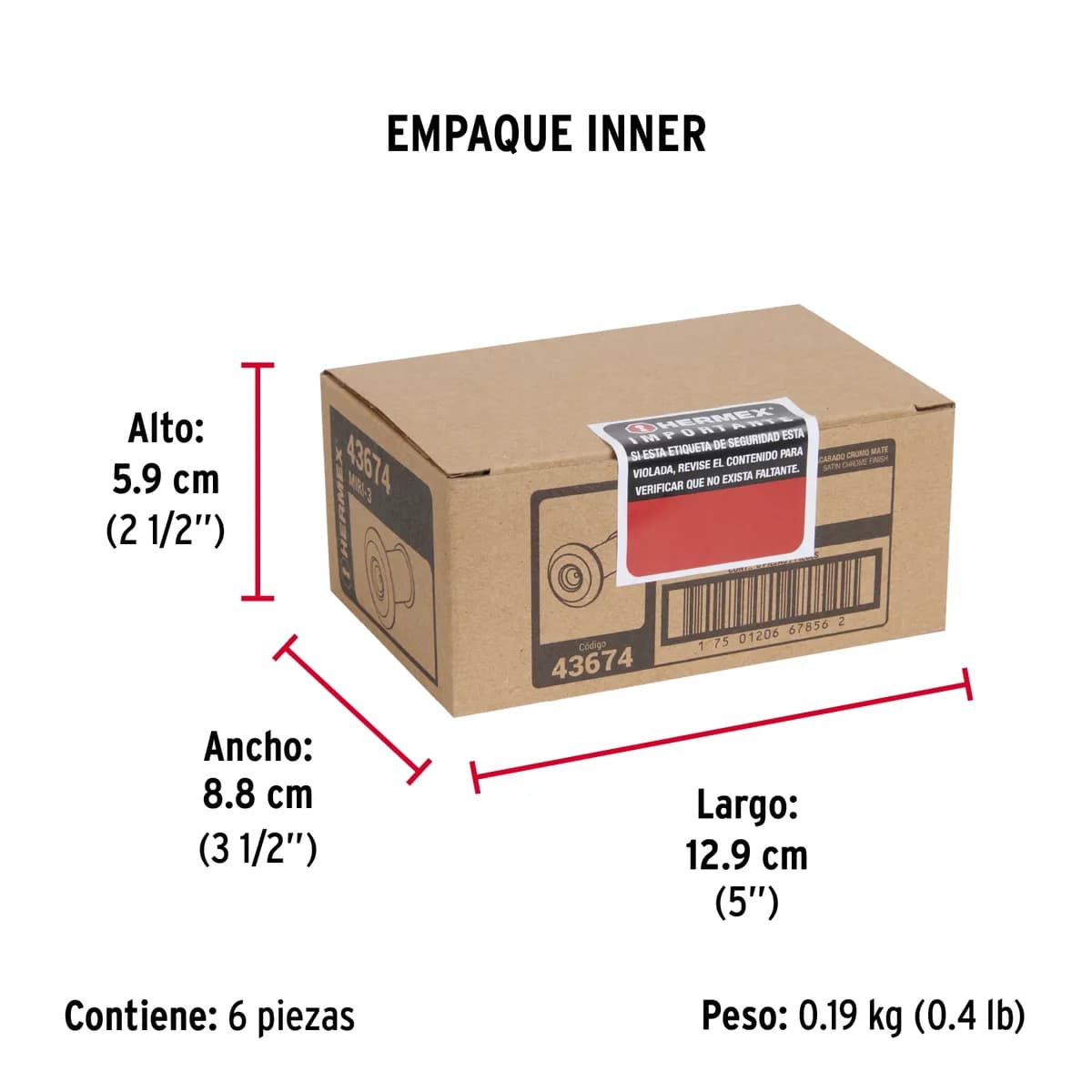 Mirilla de Seguridad Cromo Mate MIRI-3 Truper - 43674