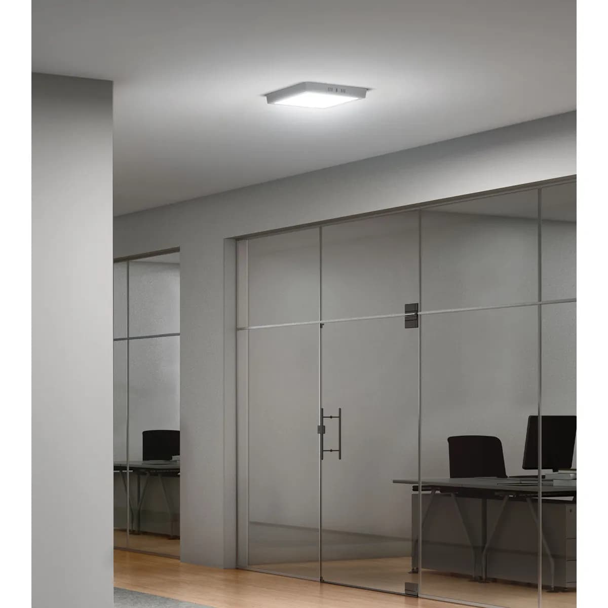Luminario LED de Plafón 18 W Cuadrado Gris Volteck - 47448