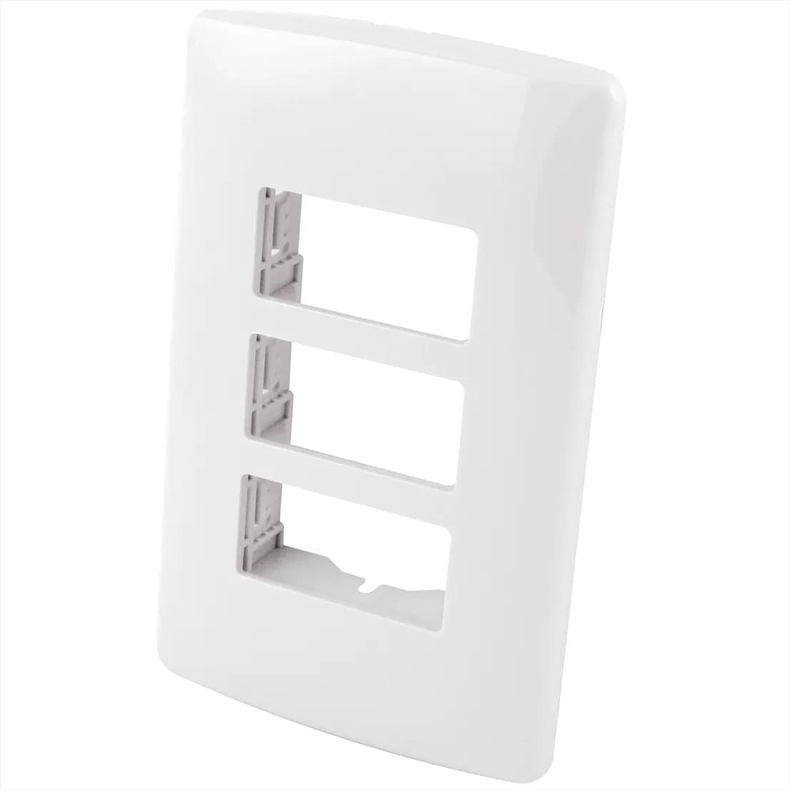 Placa de ABS para Contacto Dúplex Blanca AKSI - 118309