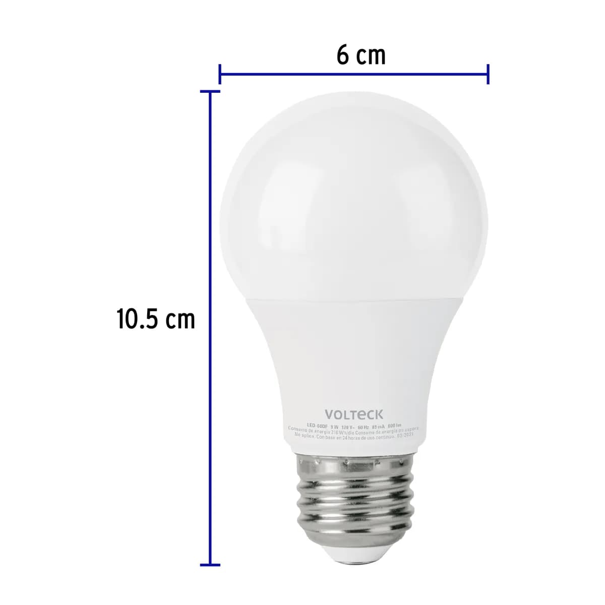 Foco LED 9 W (60 W) 6500 K Atenuable Luz Blanca Fría Volteck - 48297