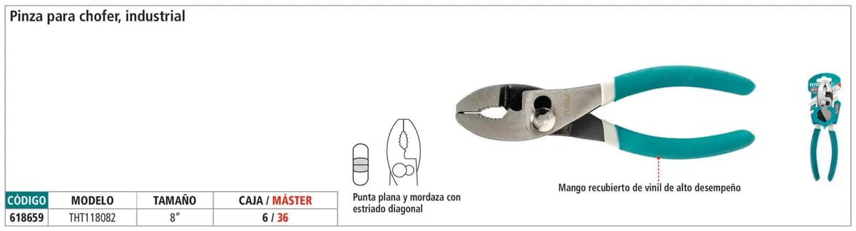Pinza para Chofer 8" Industrial IUSA - 618659