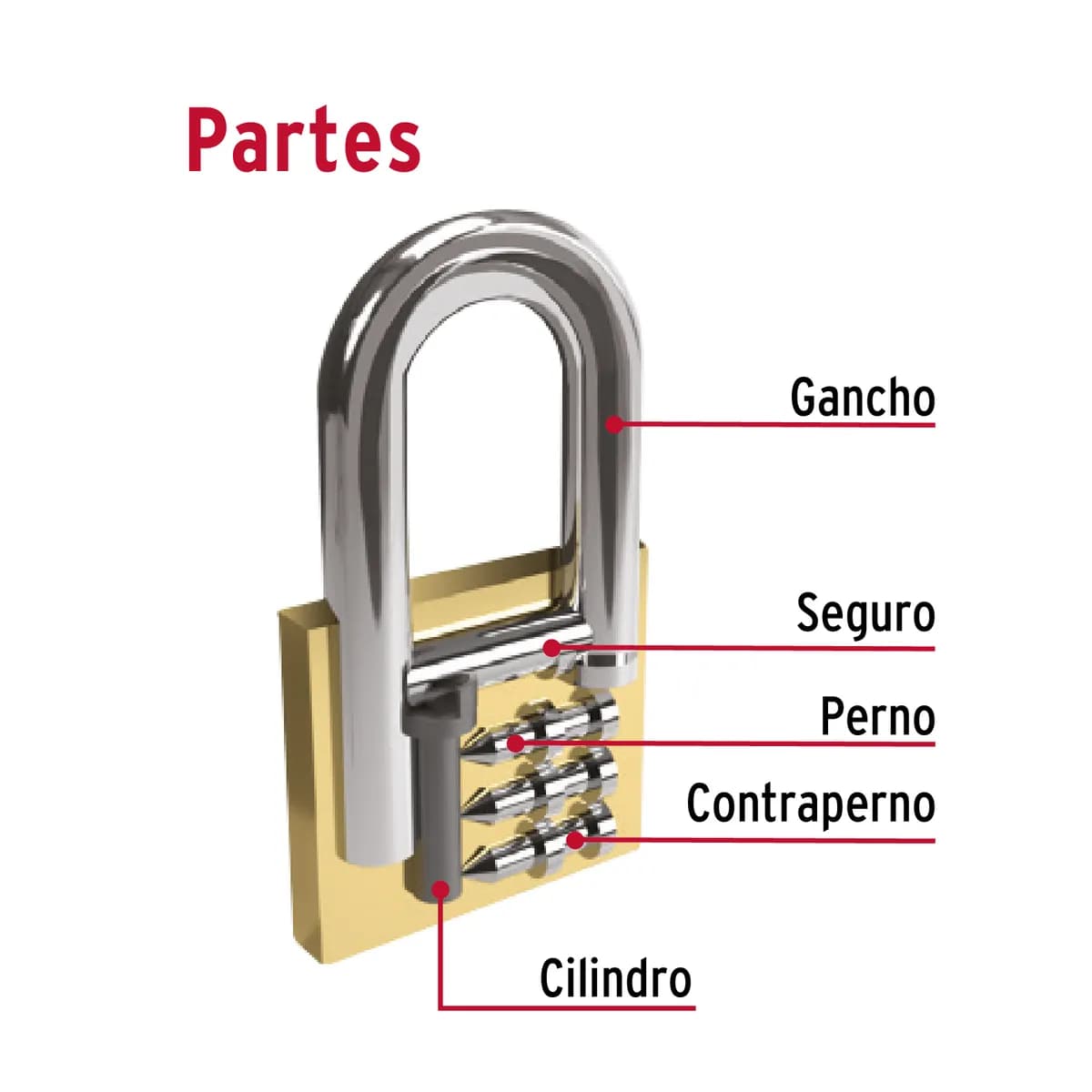 Candado de Hierro 50 mm CHB-50PL Truper - 27077