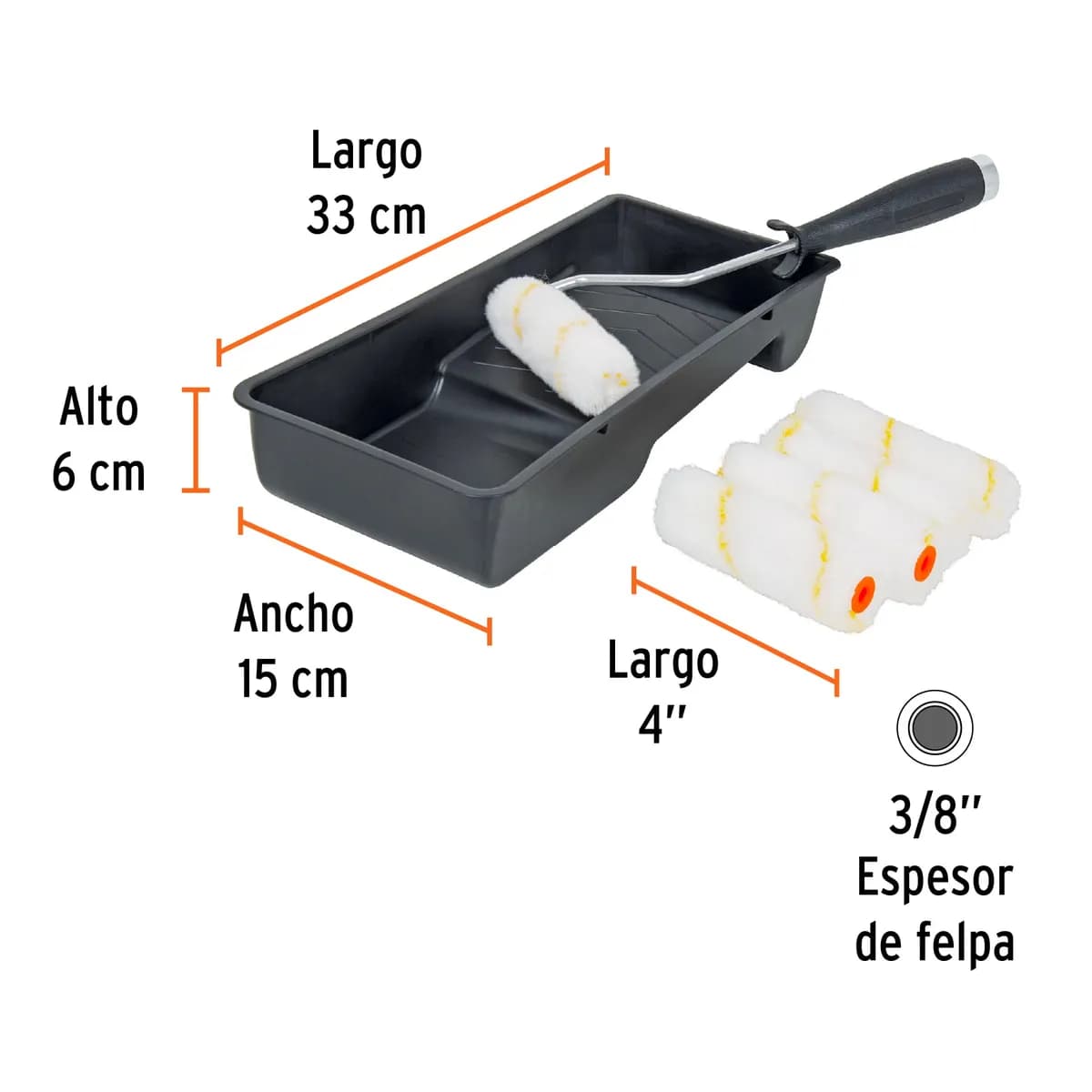 Kit de Charola 4" Truper - 15023