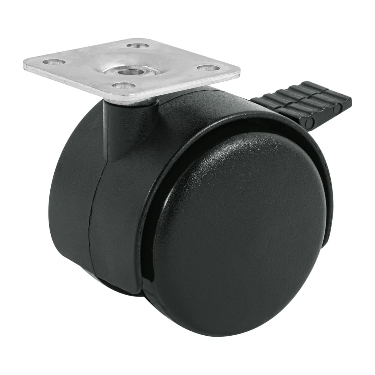 Rueda Tipo Yoyo con Placa con Freno 50 mm Fiero - 44389