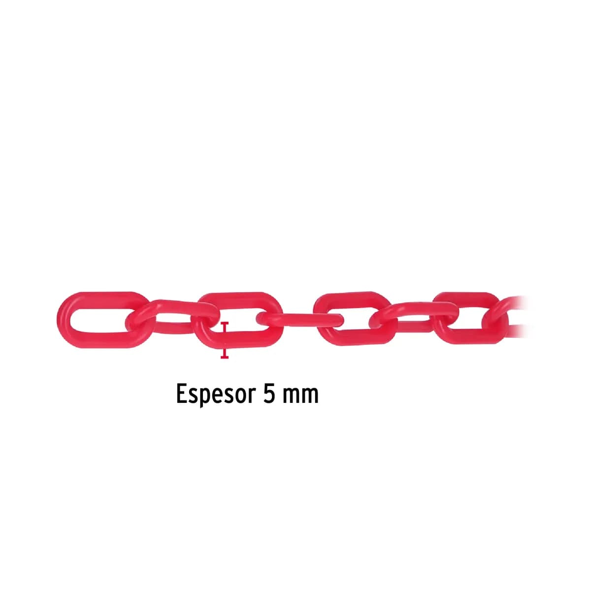 Carrete de Cadena 3/16" 5 mm 25 m Rojo Fiero - 44176